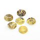 Mother of Pearl Buttons, Akoya Shell Button, Flat Round, Mixed Color, 10x1mm, Hole: 1.5mm