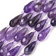 Natürlichen Amethyst Perlen Stränge&nbsp;G-G453-F04-8x16mm-2