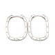 Латунные овальные серьги-кольца в горошек для женщин EJEW-F314-02C-P-1