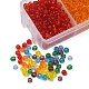 1561 pièces 7 couleurs 8/0 perles de rocaille en verre transparent SEED-FS0001-08-3
