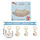 Alloy Enamel Moon with Star Pendant Locking Stitch Markers HJEW-AB00049-2