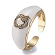 Brass Micro Pave Clear Cubic Zirconia Cuff Rings RJEW-H538-03G-Q-3