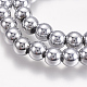 Chapelets de perles en hématite synthétique sans magnétiques G-K239-04A-2