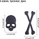 Superfindings 3 шт. крутой 3d череп металлический скелет скрещенные кости автомобиль мотоцикл эмблема значок эмблема для автомобиля бампер окно ноутбуки багаж DIY-FH0001-005-2