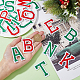 Hobbyay 2 セット 2 色クリスマステーマフェルト生地刺繍布アイロンパッチ  マスクと衣装のアクセサリー  a～zの文字  ミックスカラー  48~50x15.5~39.5x1.5mm  26個/セット  1セット/色 PATC-HY0001-31-3