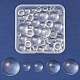56pcs 5 styles cabochons en verre transparent GGLA-FS0001-03-1