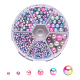 Perle di perle imitazione acrilico arcobaleno OACR-YW0001-04-A-1