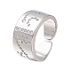 Латунные кольца из манжеты с прозрачным цирконием RJEW-N031-09-4