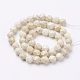 Chapelets de perles en bois pétrifié naturel G-J372-15-8mm-2