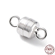 Rhodium Plated 925 Sterling Silver Magnetic Clasps STER-A043-01P-1