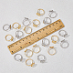 Hobbiesay 20pcs 2 colores ajustes de anillo de tamiz de latón ajustable KK-HY0003-21-3