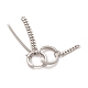 925 серебряные серьги-кольца с родиевым покрытием EJEW-H101-03P-2