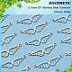 DICOSMETIC 20Pcs 2 Colors Angel Wings Connector Link Hollow Feather Wing Pendant with Double Loop Fairy Wing Charm Link Stainless Steel Jewelry Connector for DIY Bracelet Jewelry Making STAS-DC0012-22-4