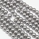 Fili di perle rotonde di perle di vetro tinto ecologico HY-A002-10mm-RB026-1