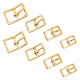 Wadorn 8pcs4スタイルアロイアジャスタブルバックル  長方形  バッグ交換用アクセサリー用  ゴールドカラー  2個/スタイル FIND-WR0003-34-2