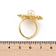 Латунные кольца с подсолнухом для женщин RJEW-S622-02G-5