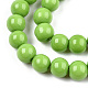 Chapelets de perles en verre opaque de couleur unie GLAA-T032-P8mm-06-2