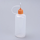 60ミリリットルのプラスチック接着剤ボトル  スチールピンと  オレンジ  11.5~11.6x3.5cm  容量：60ml（2.02液量オンス） DIY-WH0025-01B-1