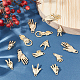 SUNNYCLUE 1 Box 36Pcs 6 Styles Evil Eye Charms Hand Gesture Charm Victory Sign Pendants for Jewellery Making Charms Necklace Earrings Findings Key Chain Supplies Bracelet Accessories 18K Gold Plated FIND-SC0002-27-4
