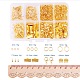 1boîte rectangle des accessoires de bijoux 20pcs fermoirs mousquetons en alliage FIND-PH0002-01G-B-3