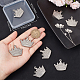 Beebeecraft 1 Box 8Pcs Crown Charms Stainless Steel King Pendants Charms for jewellery Making Earrings Necklace Bracelets DIY Crafts STAS-BBC0003-66-3