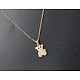 Exquisite Bear Alloy Rhinestone Pendant Necklaces NJEW-N0052-151B-2