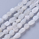 Natürlichen weißen Mondstein Perlen Stränge G-P433-16-2