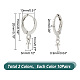 PandaHall Elite 20 Pairs 2 Colors Brass Huggie Hoop Earring Findings KK-PH0005-24-2