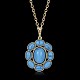 Turquoise Pendant Necklaces NJEW-BB21175-G-7