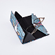 Superfindings 2個 2色 PVC フクロウ柄 メガネケース  メガネサングラスプロテクター用磁気三角形折りたたみハードケース  ミックスカラー  161x66x15mm  1pc /カラー AJEW-FH0003-56A-3
