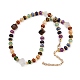 Ожерелья из бусин из натуральной красной яшмы NJEW-B137-01-2