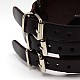 Pulseras anchas de pulseras de cuero estilo punk rock unisex de moda BJEW-L269-02-3