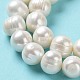 Fili di perle di perle d'acqua dolce coltivate naturali PEAR-E019-09-4