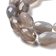 Natural Grey Agate Beads Strands G-P520-C11-01-4