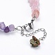 Chakra Jewelry Natural & Synthetic Gemstone Chip Anklets AJEW-AN00269-3
