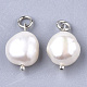 Pendenti con perle d'acqua dolce coltivate naturali X-PEAR-Q013-01B-1