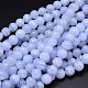 Rangs de perles d'agate en dentelle bleue naturelle de grade aa G-F222-30-4mm-4
