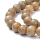 Brins de perles de jaspe en argent naturel G-P451-02A-C-3