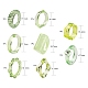 8pcs 8 anillos de dedo de acrílico transparente de estilo RJEW-LS0001-50-3