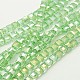 Electroplate Glass Beads Strands EGLA-D018-4x4mm-33-1