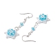 Серьги с подвесками из стеклянных бусин EJEW-MZ00171-6