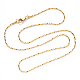 Vacuum Plating 304 Stainless Steel Coreana Chain Necklace NJEW-S420-006A-G-3