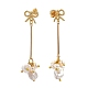 Brass Dangle Stud Earrings EJEW-JE04231-01-2
