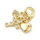 Латунь микропаве прозрачный кубический цирконий европейские подвески с подвесками&nbsp;LS-KK-K368-33G-2