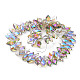 Electroplate Rhombus Glass Beads Strands EGLA-A036-12A-FR02-2