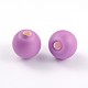 Half Drilled Frosted Round Shell Pearl Beads fit for Ball Stud Earrings BSHE-J010-07-1