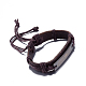 Unisex pulseras de cordón de cuero de moda BJEW-BB15547-A-3