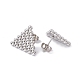 304 Stainless Steel Triangle Stud Earrings for Women EJEW-E199-18P-2