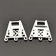 Filigree Trapezoid Plating Zinc Alloy Chandelier Components PALLOY-N0099-02S-1