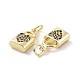 Brass Micro Pave Colorful Cubic Zirconia Charms KK-E068-VF139-3